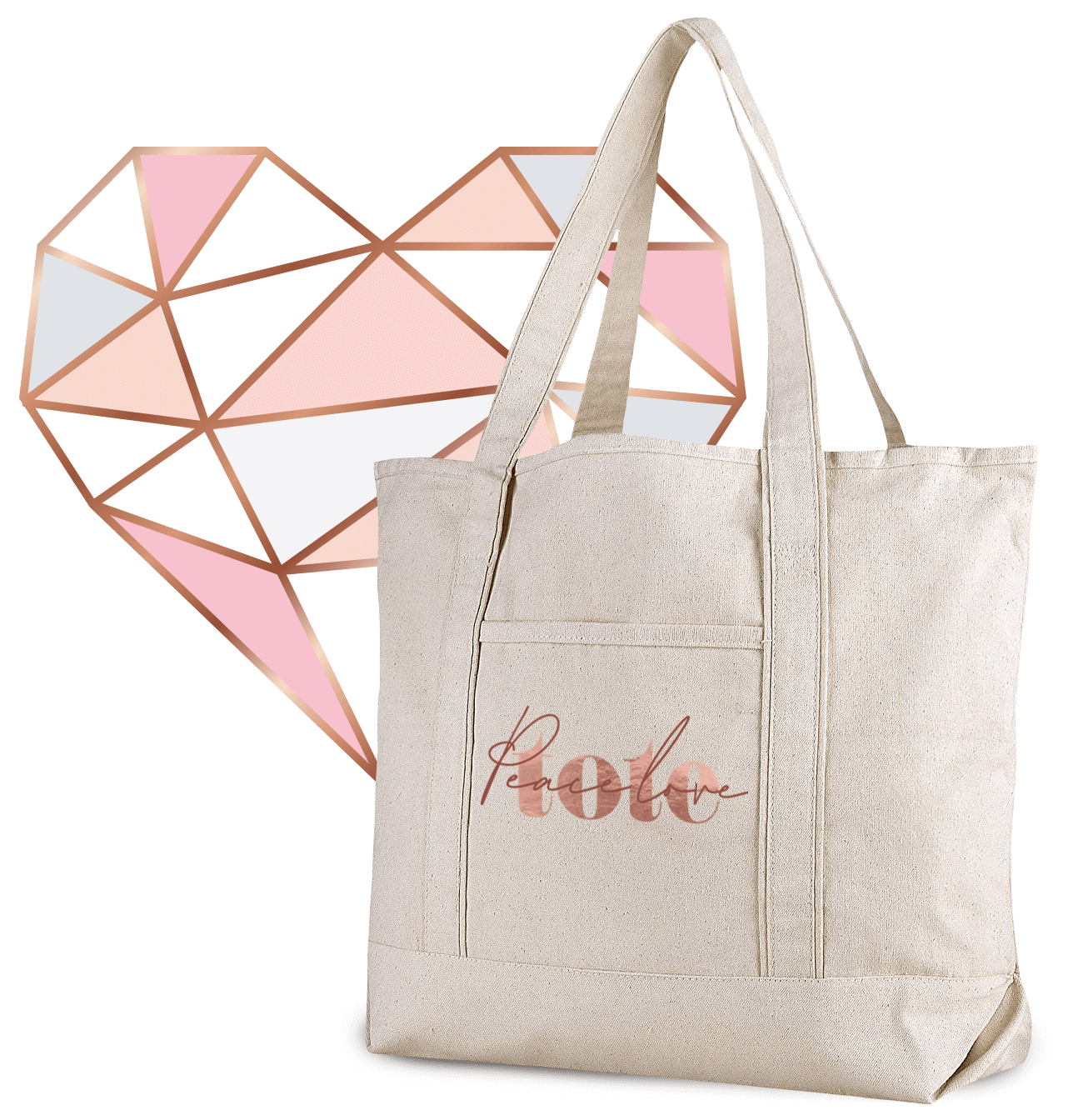 Request A Peace Love Tote | A Breast Cancer Gift to Brighten the Spirit